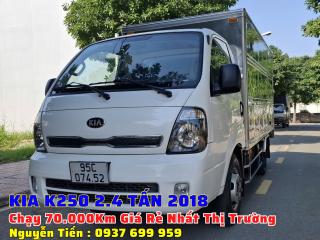 XE TẢI CŨ KIA K250 2,5  TẤN THÙNG KÍN ĐỜI 2018